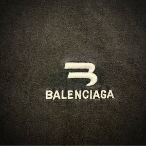 Rare Balenciaga Faded Black Small Logo T-Shirt